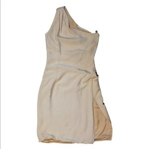 Valentino silk one shoulder dress with slit